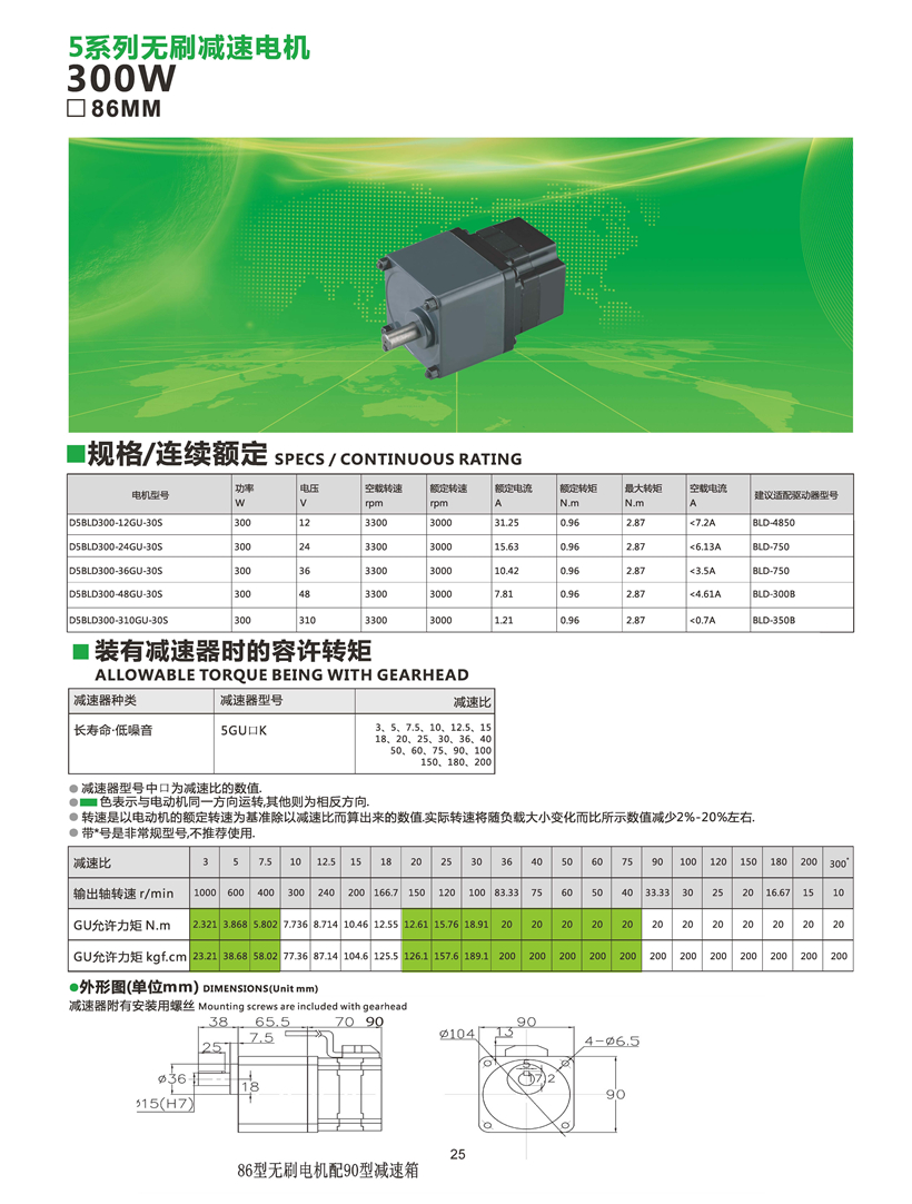 直流無(wú)刷減速電機(jī)